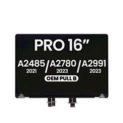 LCD Assembly (SILVER) (OEM Pull B Grade) for MacBook Pro 16" (A2485 / Late 2021) /(A2780 / Late 2023 / (A2991 / Late 2023)