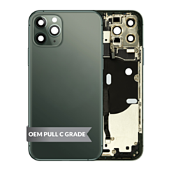 Back Housing Frame with Small Components Pre-Installed for iPhone 11 Pro (MIDNIGHT GREEN) (OEM Pull C Grade)