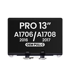 LCD Assembly (SILVER) (OEM Pull C Grade) for MacBook Pro 13" with Touch Bar / Pro 13" (A1706 / Late 2016) (A1708 / Mid 2017)