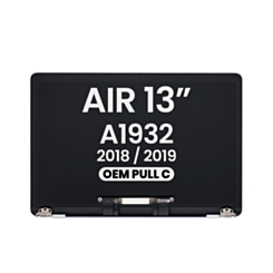 LCD Assembly (SILVER) (OEM Pull C Grade) for MacBook Air 13" Retina (A1932 / Late 2018 / Early 2019)