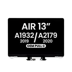 LCD Assembly (SILVER) (OEM Pull C Grade) for MacBook Air 13" Retina (A1932 / Mid 2019) (A2179 / Early 2020)
