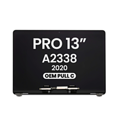 MacBook Pro 13" (A2338 / Late 2020) (M1/M2) LCD Assembly (SPACE GRAY) (OEM Pull C Grade)