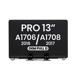 LCD Assembly (SPACE GRAY) for MacBook Pro 13" (A1706 / A1708 / Late 2016 / Mid 2017) (OEM Pull D Grade)