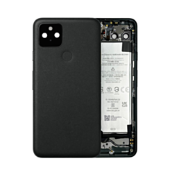 Housing Frame with Small Components Pre-Installed for Google Pixel 5A (BLACK) (OEM Pull D Grade) (Only Ground Shipping)