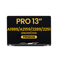 LCD Assembly (SILVER) (Premium) for MacBook Pro 13" (A1989 / Late 2018 / Early 2019) (A2159 / Mid 2019) (A2289 / A2251 / Mid 2020)