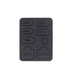 Dust Plug Set (8 Piece Set) (BLACK) for PlayStation 5 Slim