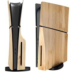 Faceplate Cover (WOODEN) (4 Piece Set) for PlayStation 5 Slim Disc Edition (NO LOGO) (Only Ground Shipping)