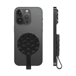 Silicone Suction Phone Holder with Handle Suitable - BLACK (Only Ground Shipping)