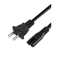 AC Power Cord for Xbox One S and X, Series S and X, PS4, PS4 Slim, PS5, PS3 Slim (2.5A)