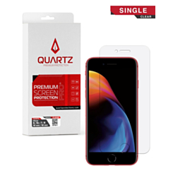 QUARTZ Clear Tempered Glass for iPhone SE 2022 / SE 2020 / 8 / 7 / 6s / 6 (Single Pack)
