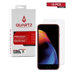 QUARTZ Clear Tempered Glass for iPhone SE 2022 / SE 2020 / 8 / 7 / 6s / 6 (Pack of 10)
