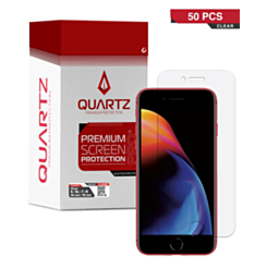 QUARTZ Clear Tempered Glass for iPhone SE 2022 / SE 2020 / 8 / 7 / 6s / 6 (Pack of 50)