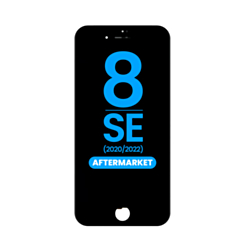 Shop the black LCD assembly with steel plate for iPhone 8, SE 2020, and SE 2022 – aftermarket QV6.