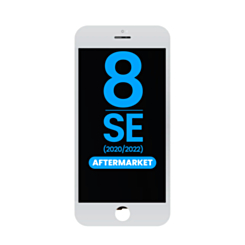 Purchase the white LCD assembly with steel plate for iPhone 8, SE 2020, and SE 2022 – aftermarket QV6.