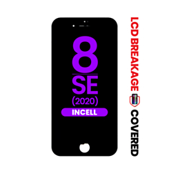 Shop the black LCD assembly with steel plate for iPhone 8 and SE 2020 – aftermarket Incell QV7, exclusive LCD breakage.