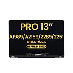 LCD Assembly (SPACE GRAY) (Refurbished) for MacBook Pro 13" (A1989 / Late 2018 / Early 2019) (A2159 / Mid 2019) (A2289 / A2251 / Mid 2020)
