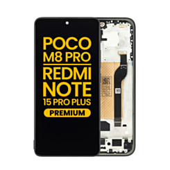OLED Assembly with Frame for Xiaomi Poco M8 Pro 5G / Redmi Note 15 Pro+ 5G (BLACK) (Premium)