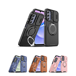 Rugged Magnetic Case with Ring Camera Cover for Galaxy S25 Plus (Only Ground Shipping)