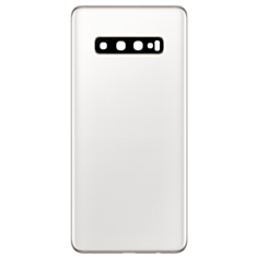 Back Glass with Camera Lens and Adhesive for Galaxy S10 (NO LOGO) (CERAMIC WHITE)