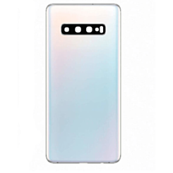 Back Glass with Camera Lens and Adhesive for Galaxy S10 (NO LOGO) (PRISM WHITE)