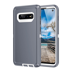 Heavy Duty Case for Galaxy S10E (DARK GRAY & WHITE) (Only Ground Shipping)
