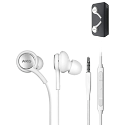AKG Galaxy S10 Stereo Headphones with Microphone and Volume Buttons (White) (Only Ground Shipping)