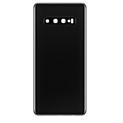 Buy the back glass with camera lens and adhesive for Galaxy S10 Plus in Prism Black, no logo.