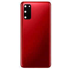 Back Cover Glass with Camera Lens and Adhesive for Galaxy S20 (G980 / G981) (No Logo) (Aura Red)
