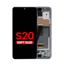 OLED Assembly with Frame for Galaxy S20 (G980 / G981) (Not Compatible with Verizon) (Cosmic Gray) (Aftermarket Plus Soft)