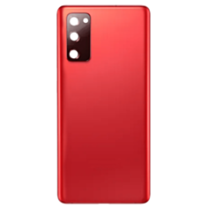 Back Cover Glass with Camera Lens and Adhesive for Galaxy S20 FE (G780 / G781) (No Logo) (Cloud Red)