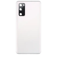 Grab wholesale deals on the Back Glass with Camera Lens and Adhesive for Galaxy S20 FE, No Logo, Cloud White.