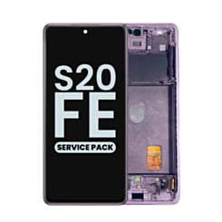 OLED Assembly with Frame for Galaxy S20 FE (G780) (Cloud Lavender) (Service Pack)