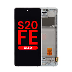 OLED Assembly with Frame for Galaxy S20 FE (G780) (Cloud Mint) (Aftermarket Plus Soft)