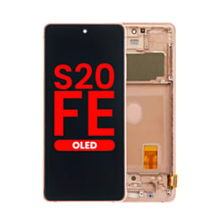 OLED Assembly with Frame for Galaxy S20 FE (G780) (Cloud Orange) (Aftermarket Plus Soft)