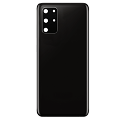 Back Cover Glass with Camera Lens and Adhesive for Galaxy S20 Plus (G985 / G986) (No Logo) (Cosmic Black)