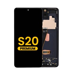 OLED Assembly with Frame for Galaxy S20 (G980 / G981) (Not Compatible with Verizon) (Cosmic Black) (Premium) 