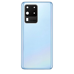 Grab wholesale deals on the Back Glass with Camera Lens and Adhesive for Galaxy S20 Ultra, No Logo, Cosmic Blue.