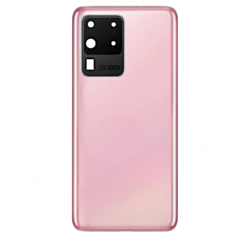 Back Cover Glass with Camera Lens and Adhesive for Galaxy S20 Ultra (G988) (No Logo) (Cosmic Pink)