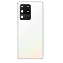 Back Cover Glass with Camera Lens and Adhesive for Galaxy S20 Ultra (G988) (No Logo) (Cloud White)
