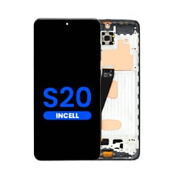 LCD Assembly with Frame for Galaxy S20 (G980 / G981) (Verizon UW) (Black) (Without Fingerprint) (Aftermarket Incell)