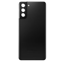 Back Cover Glass with Camera Lens and Adhesive for Galaxy S21 (G991) (No Logo) (Phantom Black)