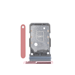 Dual Sim Card Tray for Galaxy S21 (G991) / S21 Plus (G996) / S21 Ultra (G998) (Pink)