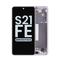 OLED Assembly with Frame for Galaxy S21 FE (G990) (Lavender) (Service Pack)