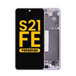 OLED Assembly with Frame for Galaxy S21 FE (G990) (Lavender) (Premium)