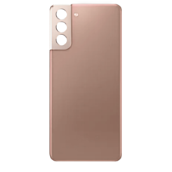 Back Cover Glass with Camera Lens and Adhesive for Galaxy S21 Plus (G996) (No Logo) (Phantom Gold)
