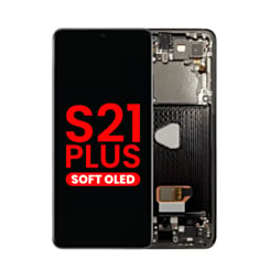 Purchase the OLED Assembly with Frame for Galaxy S21 Plus 5G G996 in Phantom Black, Aftermarket OLED.