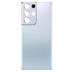 Grab wholesale deals on the Back Glass with Camera Lens and Adhesive for Galaxy S21 Ultra, No Logo, Phantom Silver.