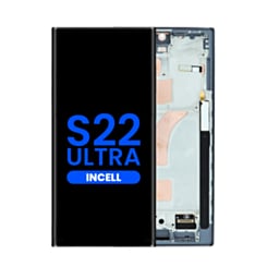 LCD Assembly with Frame for Galaxy S22 Ultra (S908) (Phantom Black) (Without Fingerprint) (Aftermarket Incell)
