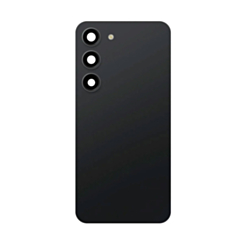 Stock up on the back glass with camera lens for Galaxy S23 US and international versions in phantom black. Service pack.