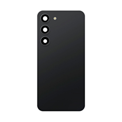 Shop the back glass with camera lens and adhesive for Galaxy S23, no logo, in phantom black.